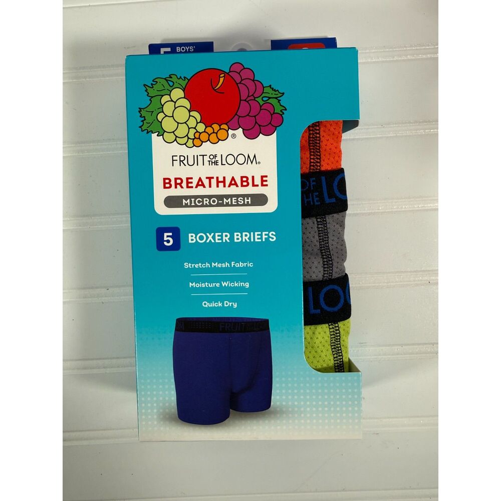 New Fruit of the Loom Boys Boxer Briefs